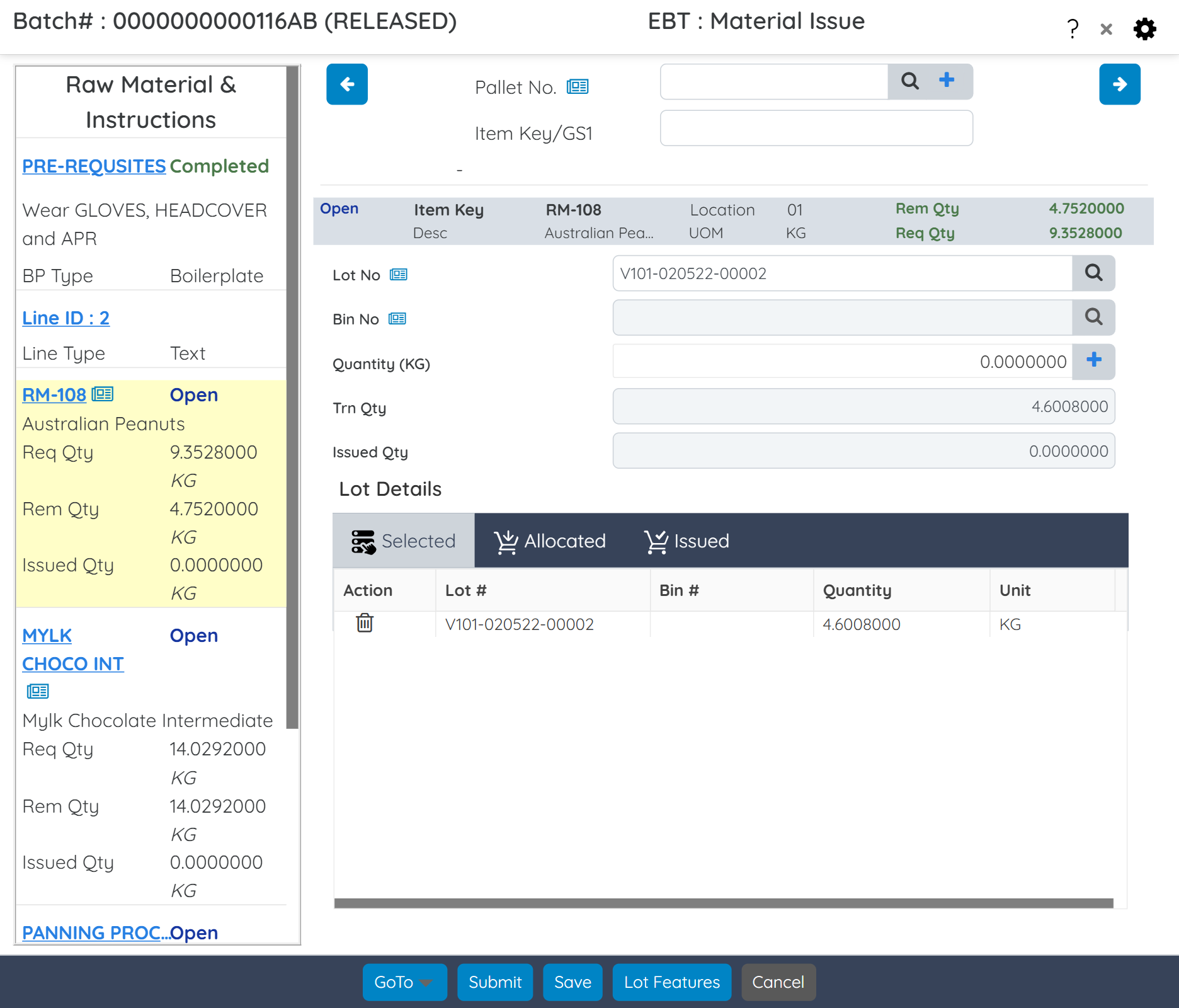 Electronic Batch Record (EBR)