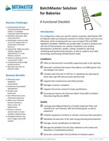 Bakery Functional Checklist
