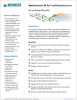 Chemical Functional Checklist